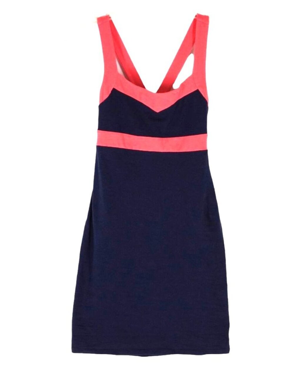 Xhilaration Color Block Dress Size S Small Navy Blue Peachy Pink Mini Summer Y2K